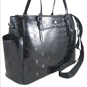 Authentic Coach Peyton patent leather diaper bag
